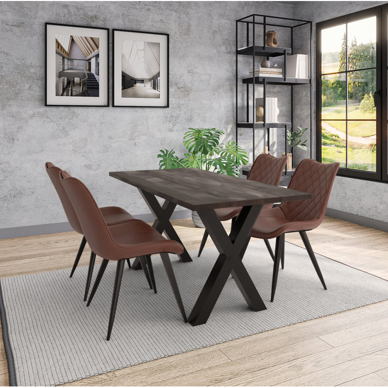 Love Sofas Person Walnut Solid Wood Dining Set Wayfair Co Uk